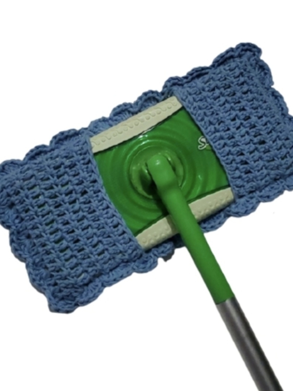 Handmade Reuseable Cotton Kitchen Mop Cover-Light Blue